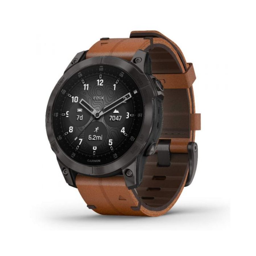 Garmin 010-02582-30 Epix Black Titanium Chestnut Smartwatch